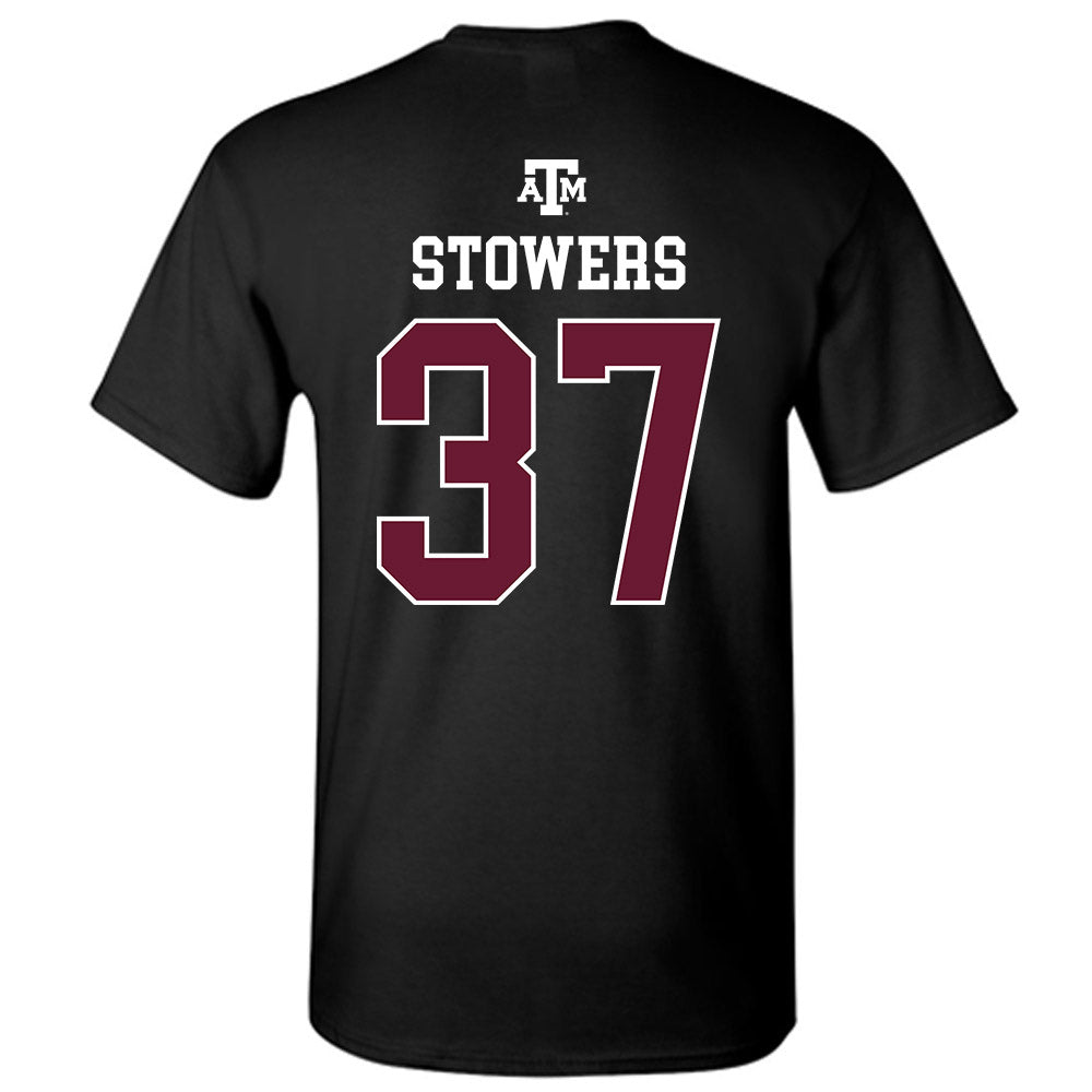Texas A&M - NCAA Women's Volleyball : Kyndal Stowers - Black Out 2026 T-Shirt-1