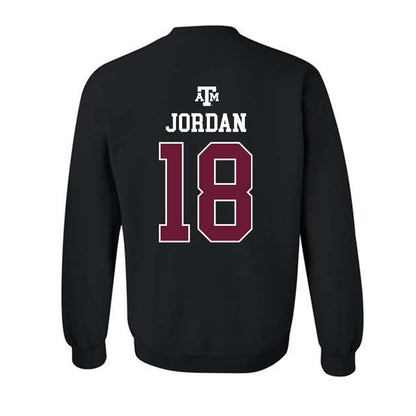 Texas A&M - NCAA Baseball : Wesley Jordan - Black Out 2026 Crewneck Sweatshirt-1