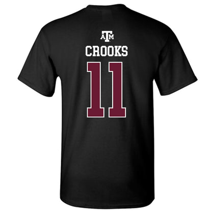 Texas A&M - NCAA Women's Soccer : Riley Crooks - Black Out 2026 T-Shirt-1