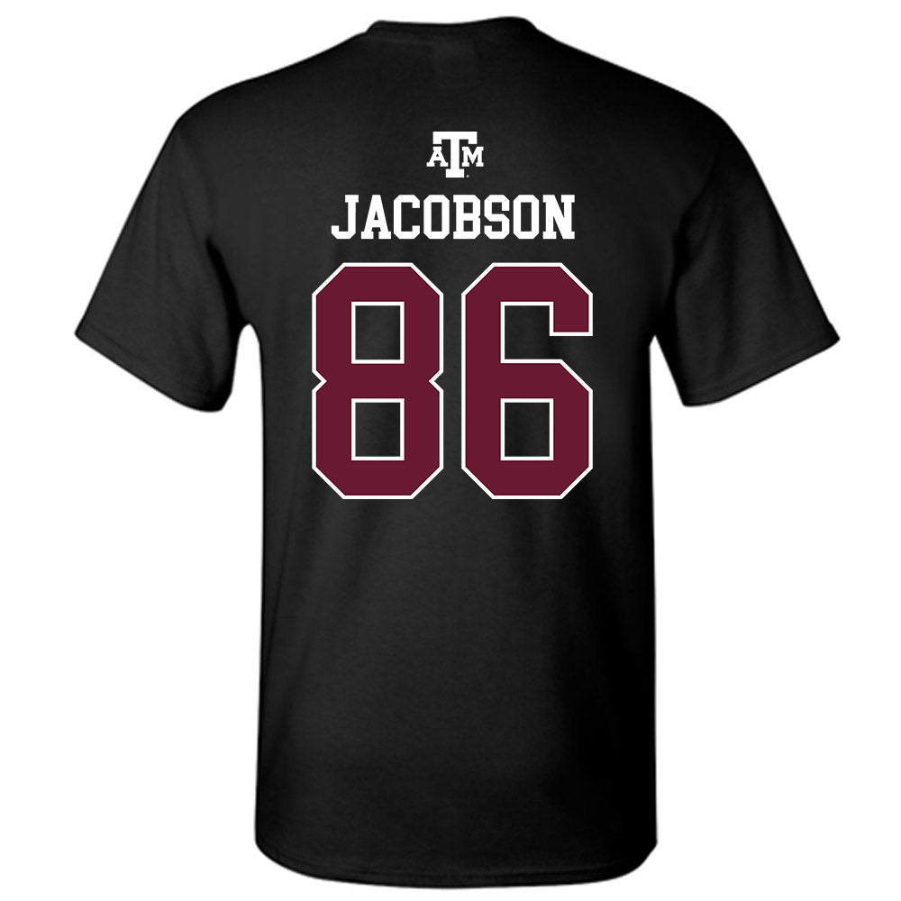 Texas A&M - NCAA Football : Evan Jacobson - Black Out 2026 T-Shirt-1