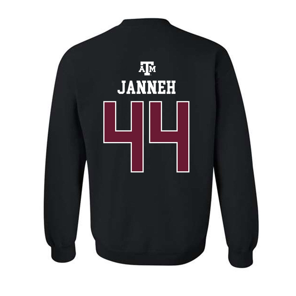 Texas A&M - NCAA Women's Basketball : Fats Janneh - Black Out 2026 Crewneck Sweatshirt-1