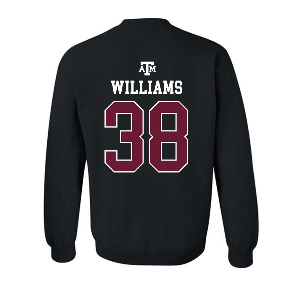 Texas A&M - NCAA Football : Whitaker Williams - Black Out 2026 Crewneck Sweatshirt-1