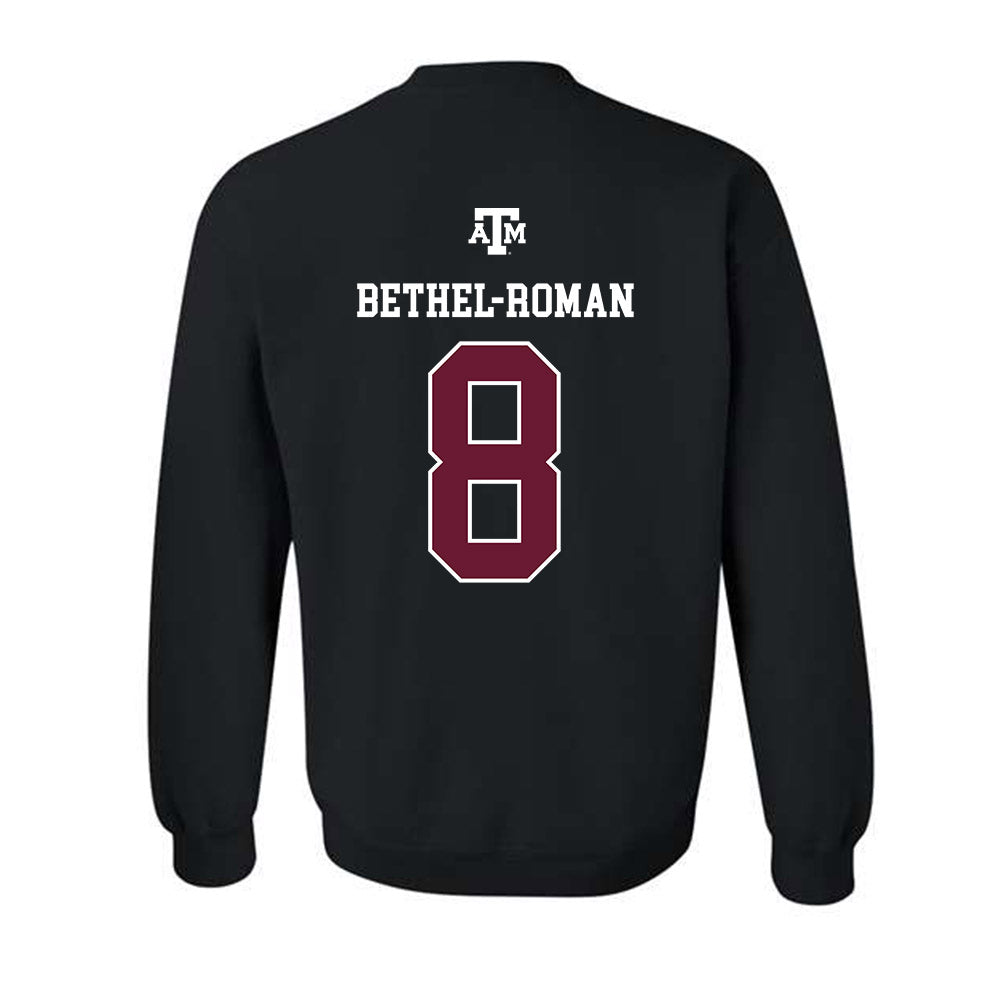 Texas A&M - NCAA Football : Ashton Bethel-Roman - Black Out 2026 Crewneck Sweatshirt-1
