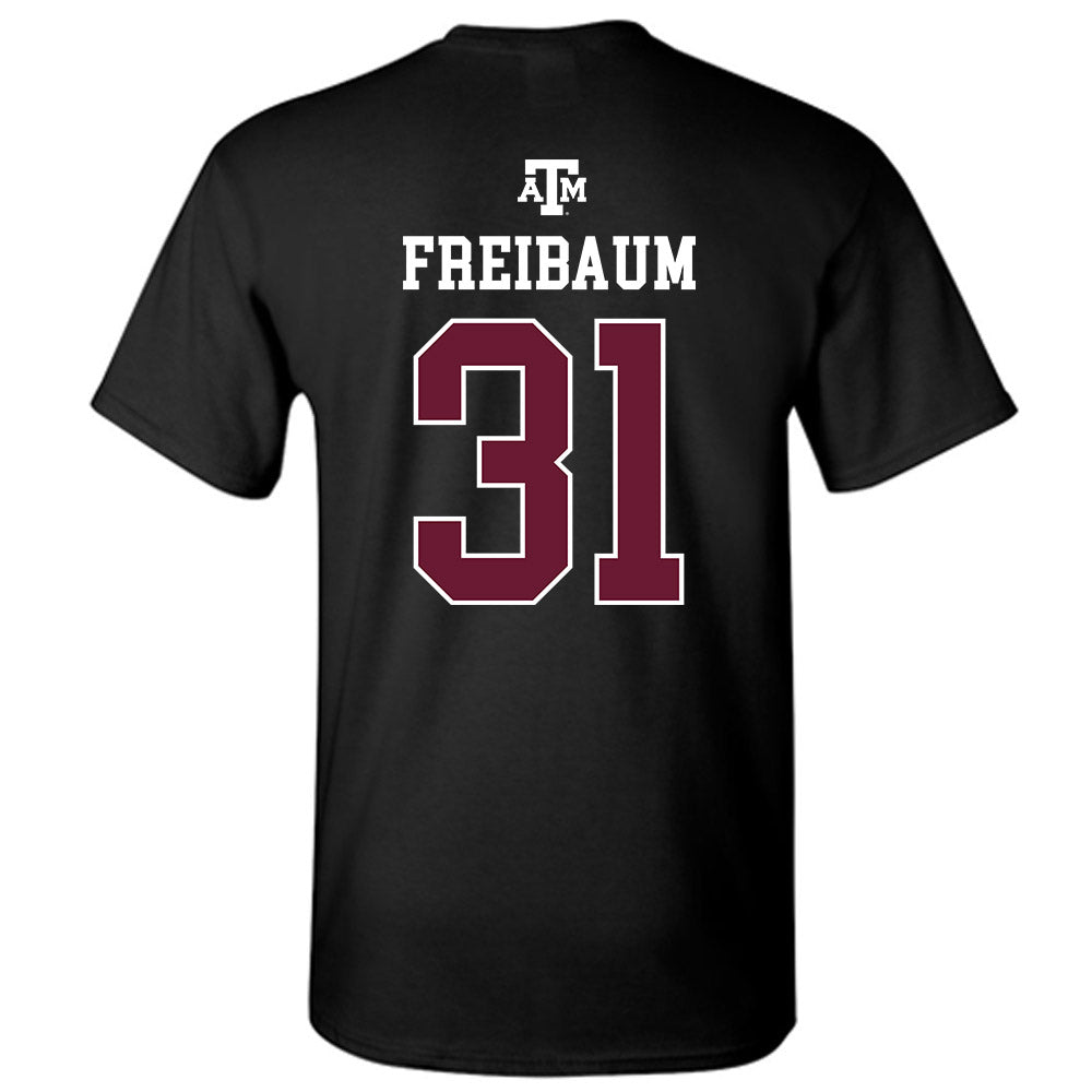Texas A&M - NCAA Football : Shea Freibaum - Black Out 2026 T-Shirt-1
