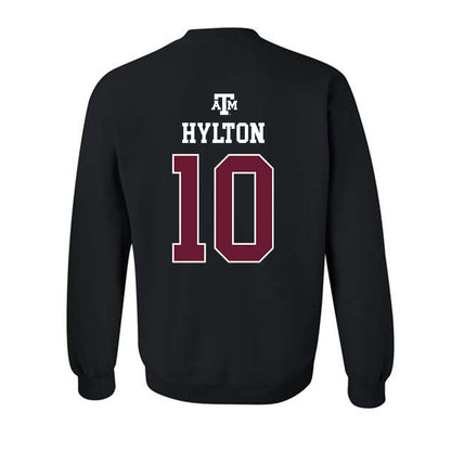 Texas A&M - NCAA Women's Basketball : Lemyah Hylton - Black Out 2026 Crewneck Sweatshirt-1