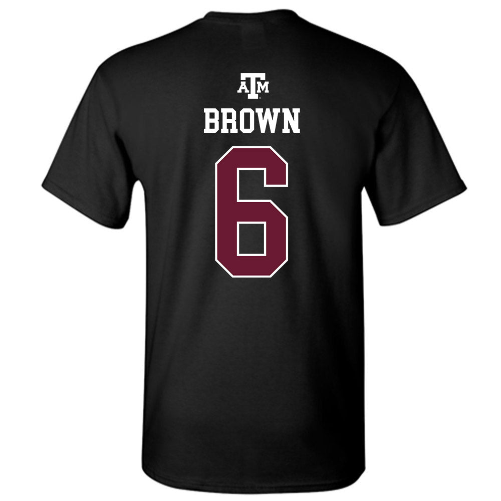 Texas A&M - NCAA Softball : Taylor Brown - Black Out 2026 T-Shirt-1