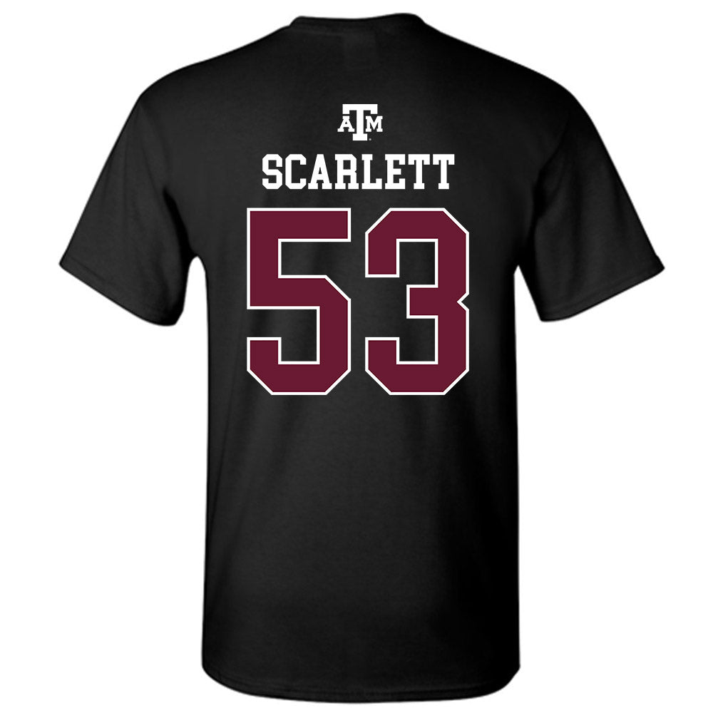 Texas A&M - NCAA Football : Jadon Scarlett - Black Out 2026 T-Shirt-1