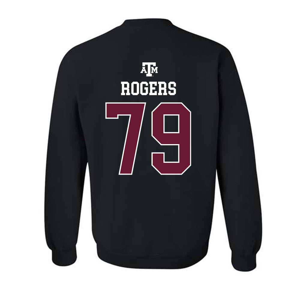 Texas A&M - NCAA Football : Lamont Rogers - Black Out 2026 Crewneck Sweatshirt-1