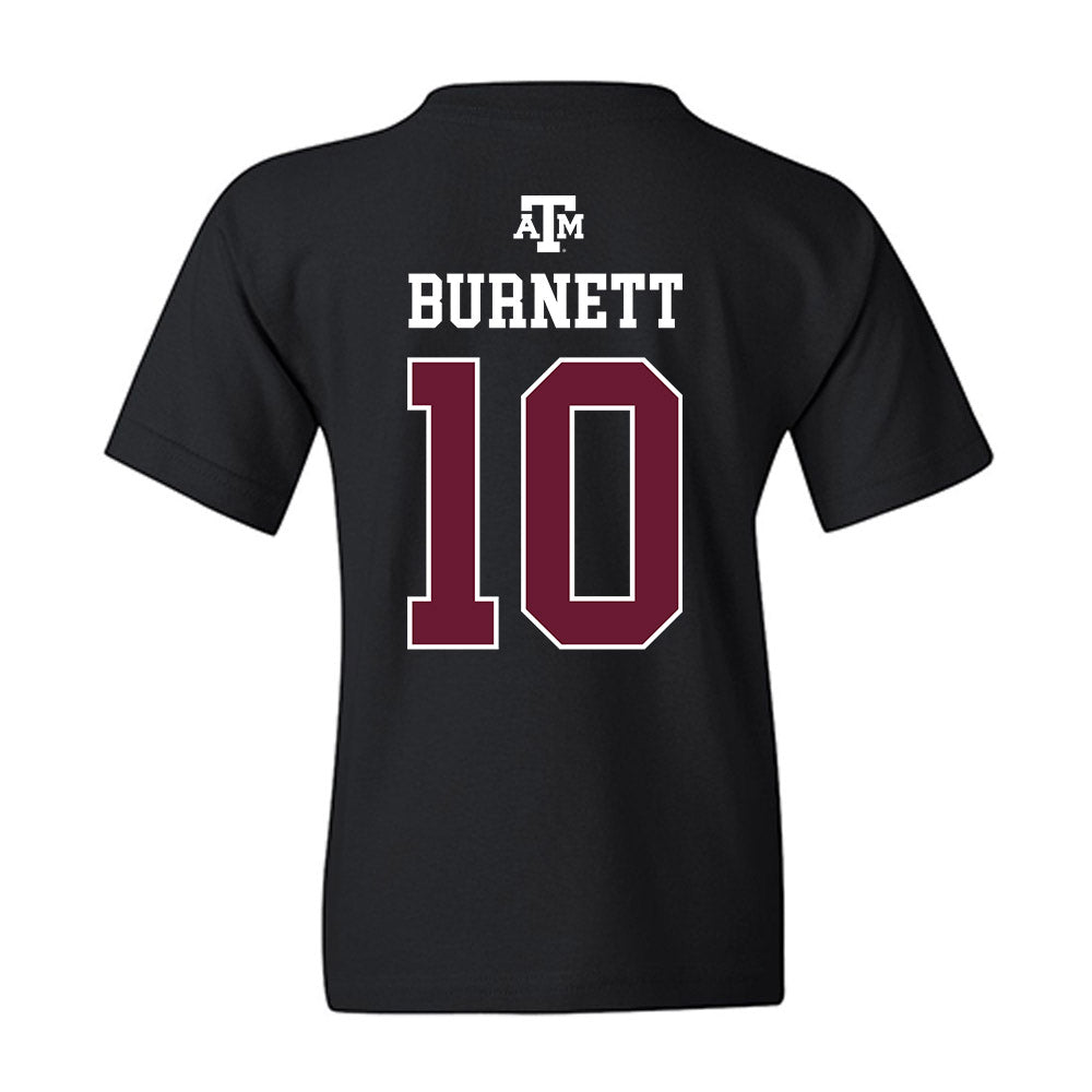 Texas A&M - NCAA Softball : Darby Burnett - Black Out 2026 Youth T-Shirt-1