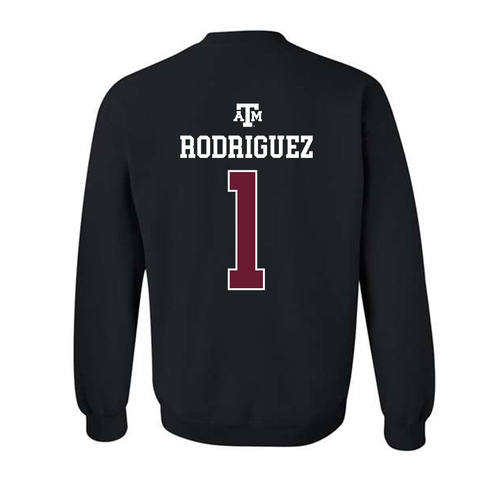 Texas A&M - NCAA Women's Volleyball : Gabi Rodriguez - Black Out 2026 Crewneck Sweatshirt-1