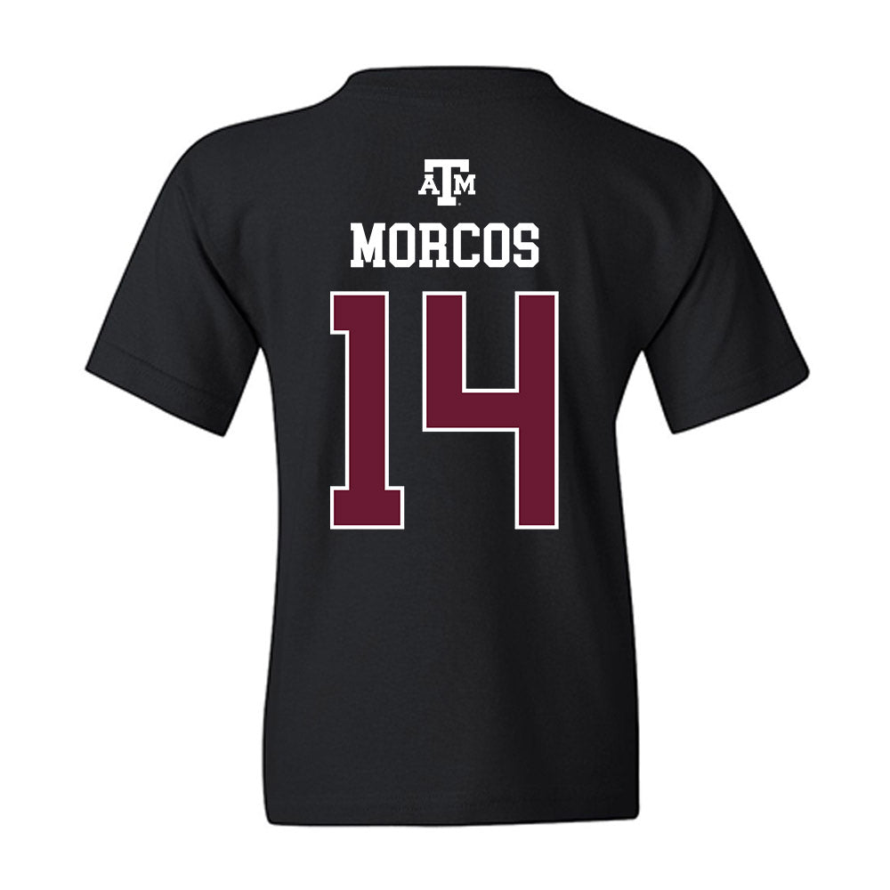 Texas A&M - NCAA Football : Eli Morcos - Black Out 2026 Youth T-Shirt-1