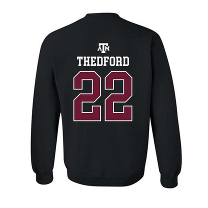 Texas A&M - NCAA Women's Volleyball : Jenna Thedford - Black Out 2026 Crewneck Sweatshirt-1