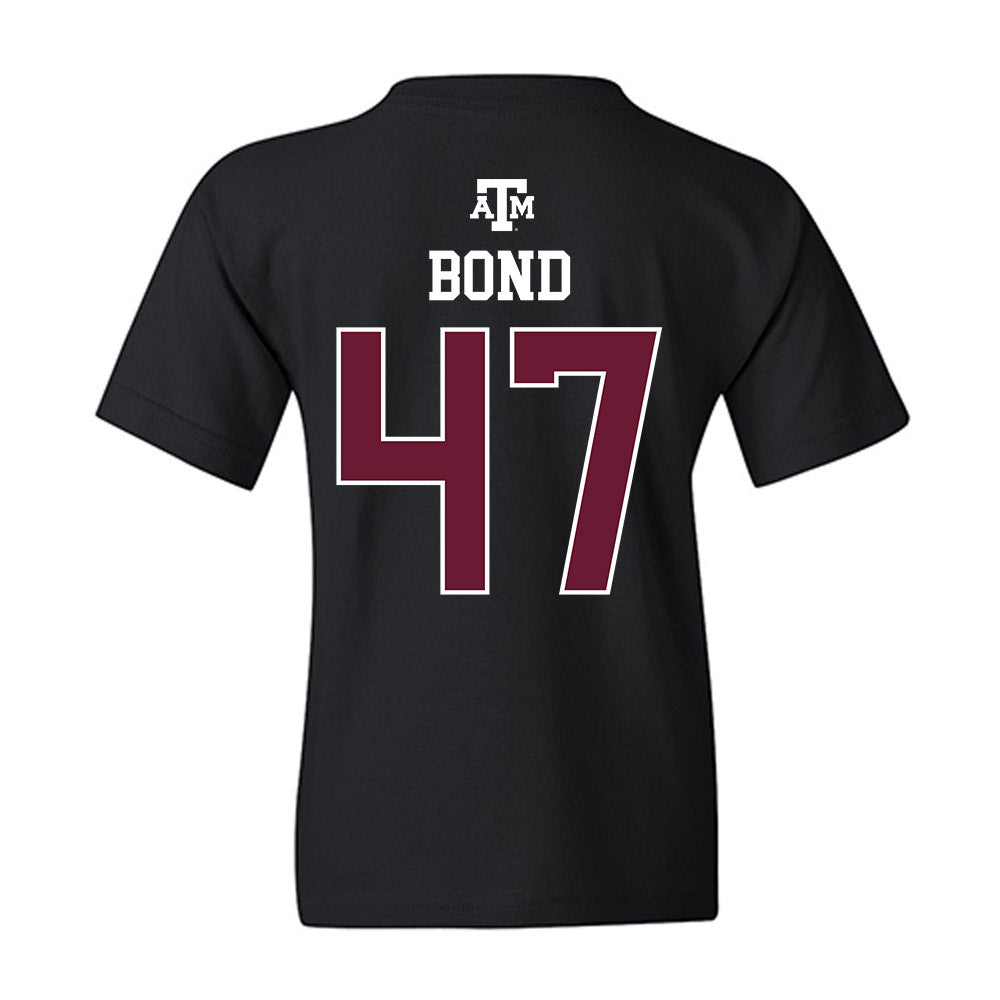 Texas A&M - NCAA Football : Randy Bond - Black Out 2026 Youth T-Shirt-1