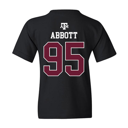 Texas A&M - NCAA Football : Alex Abbott - Black Out 2026 Youth T-Shirt-1