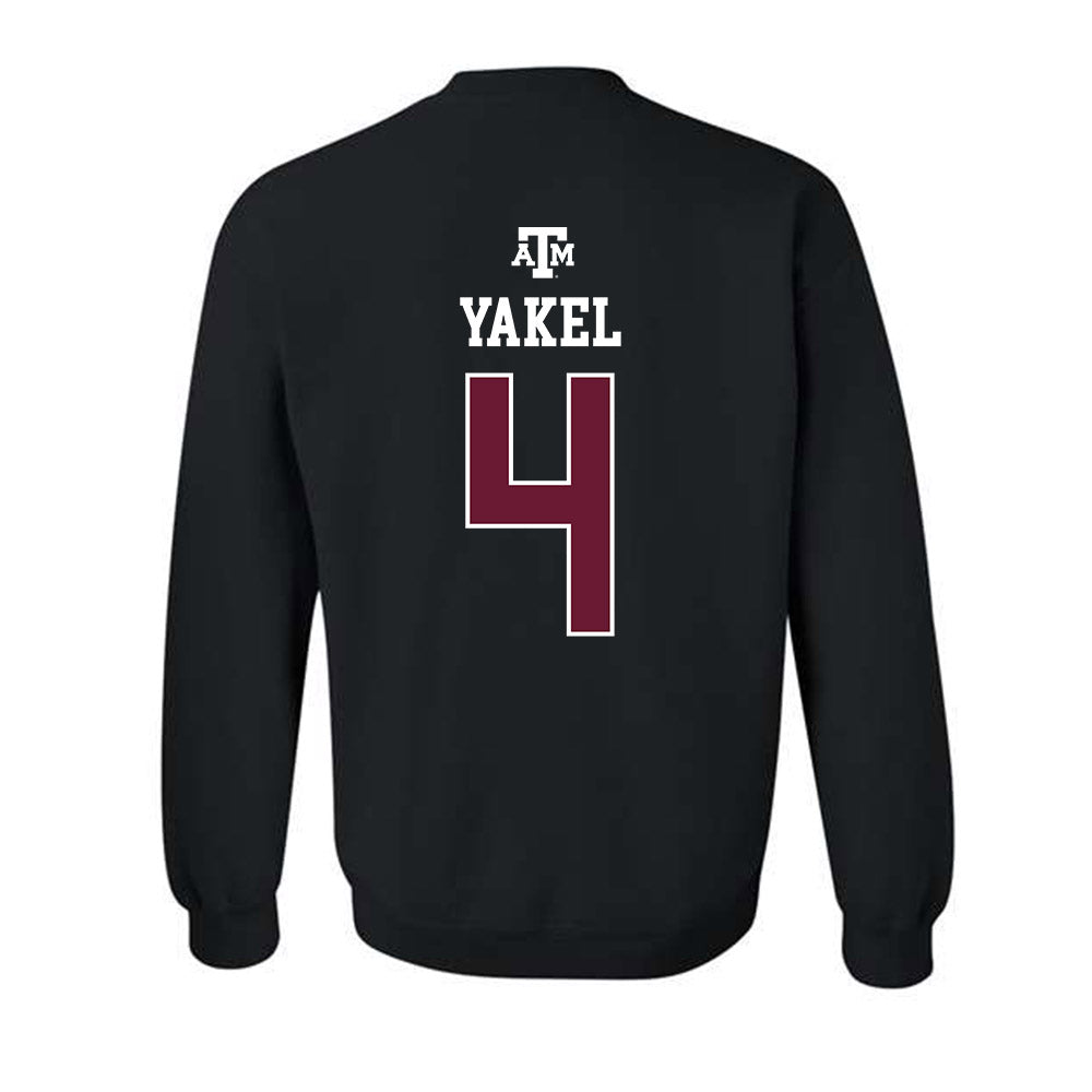 Texas A&M - NCAA Women's Soccer : Isabella Yakel - Black Out 2026 Crewneck Sweatshirt-1