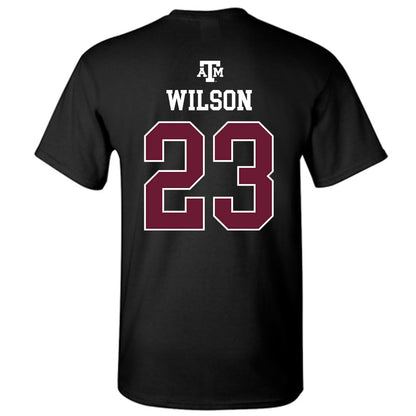 Texas A&M - NCAA Baseball : Jorian Wilson - Black Out 2026 T-Shirt-1