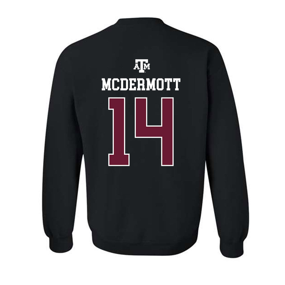 Texas A&M - NCAA Men's Basketball : Chris Mcdermott - Black Out 2026 Crewneck Sweatshirt-1