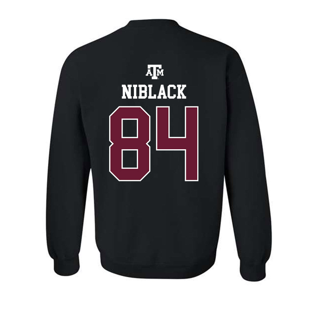 Texas A&M - NCAA Football : Amari Niblack - Black Out 2026 Crewneck Sweatshirt-1