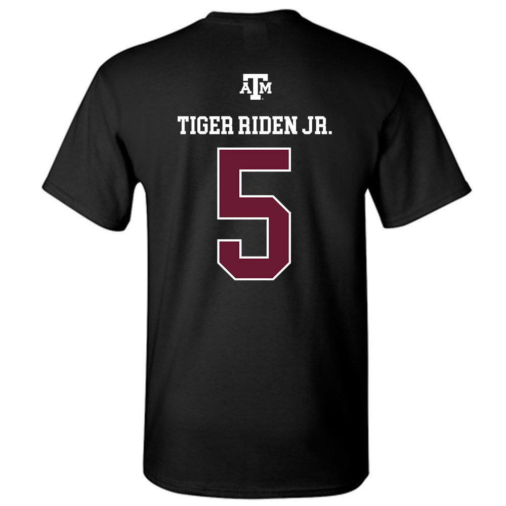 Texas A&M - NCAA Football : Deondrae Tiger Riden Jr. - Black Out 2026 T-Shirt-1