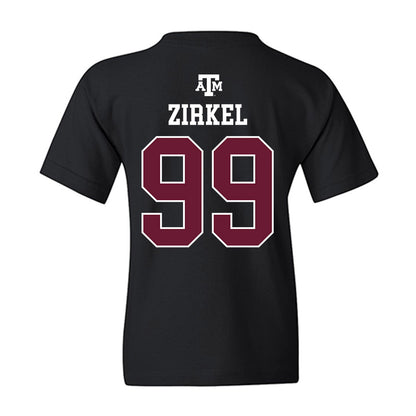 Texas A&M - NCAA Football : Jared Zirkel - Black Out 2026 Youth T-Shirt-1