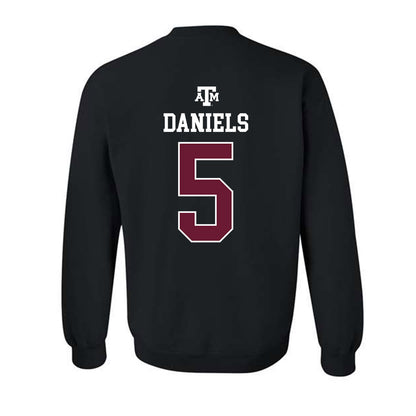 Texas A&M - NCAA Football : Amari Daniels - Black Out 2026 Crewneck Sweatshirt-1