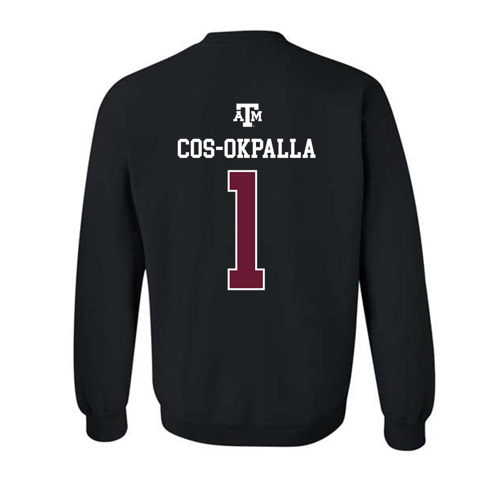 Texas A&M - NCAA Women's Volleyball : Ifenna Cos-Okpalla - Black Out 2026 Crewneck Sweatshirt-1