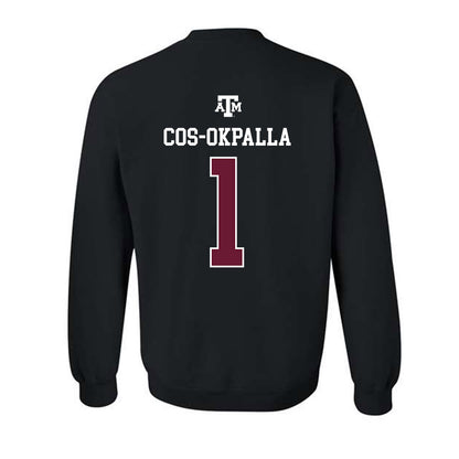 Texas A&M - NCAA Women's Volleyball : Ifenna Cos-Okpalla - Black Out 2026 Crewneck Sweatshirt-1