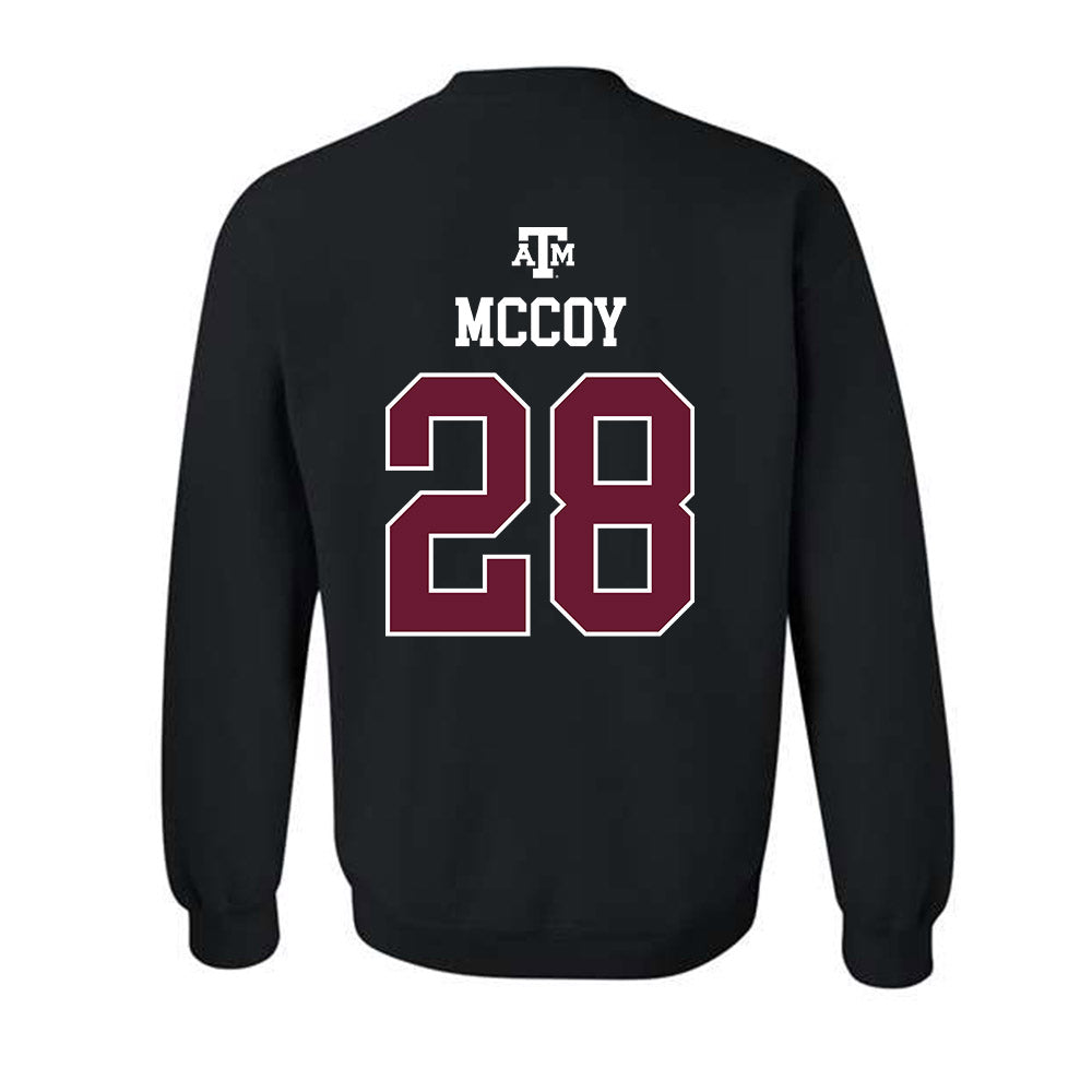 Texas A&M - NCAA Baseball : Caden McCoy - Black Out 2026 Crewneck Sweatshirt-1