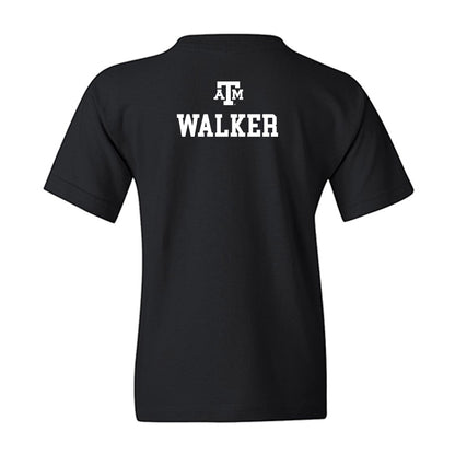 Texas A&M - NCAA Women's Swimming & Diving : Katie Walker - Black Out 2026 Youth T-Shirt-1