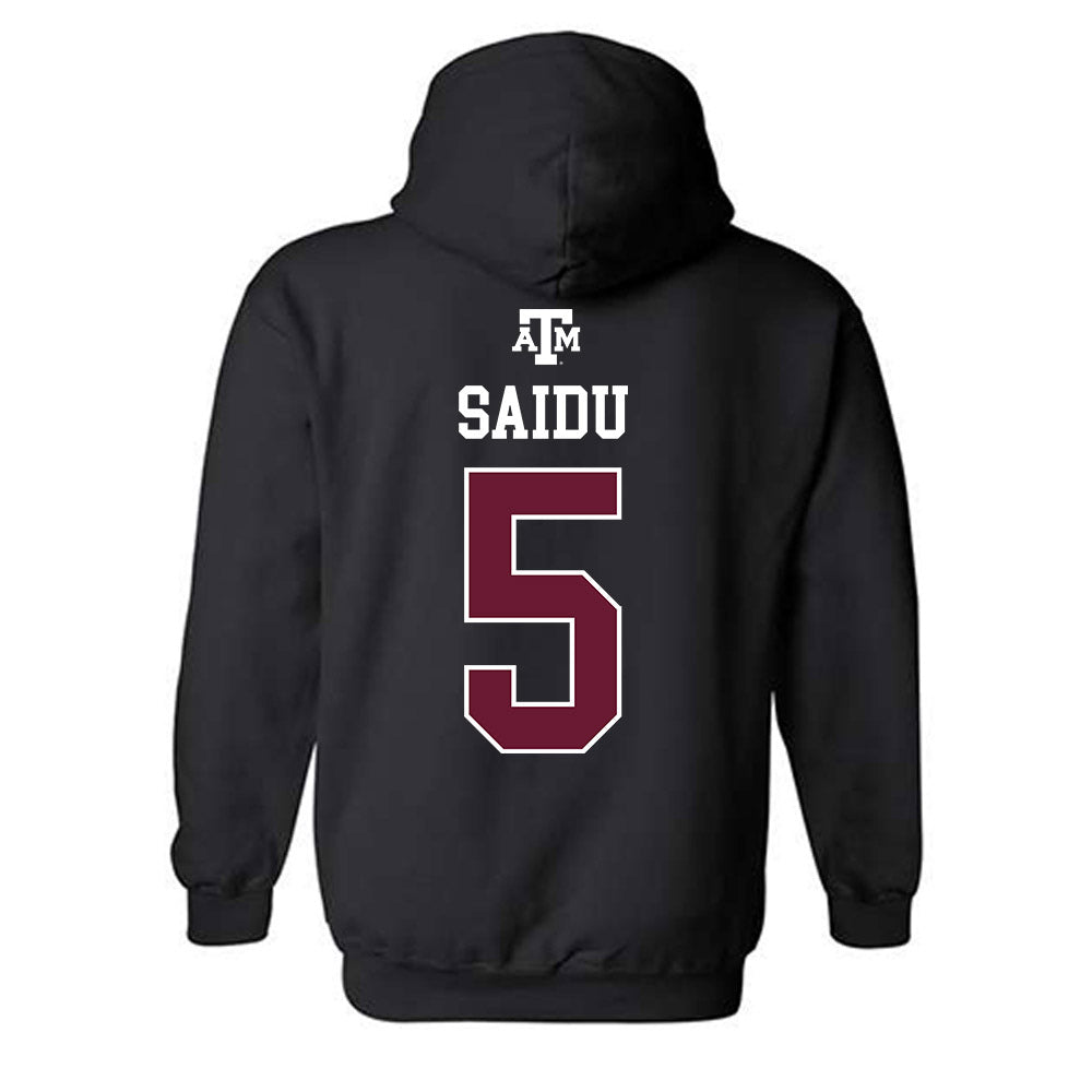 Texas A&M - NCAA Women's Basketball : Vanessa Saidu - Black Out 2026 Hooded Sweatshirt-1