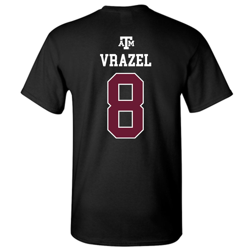 Texas A&M - NCAA Softball : Francessca Vrazel - Black Out 2026 T-Shirt-1