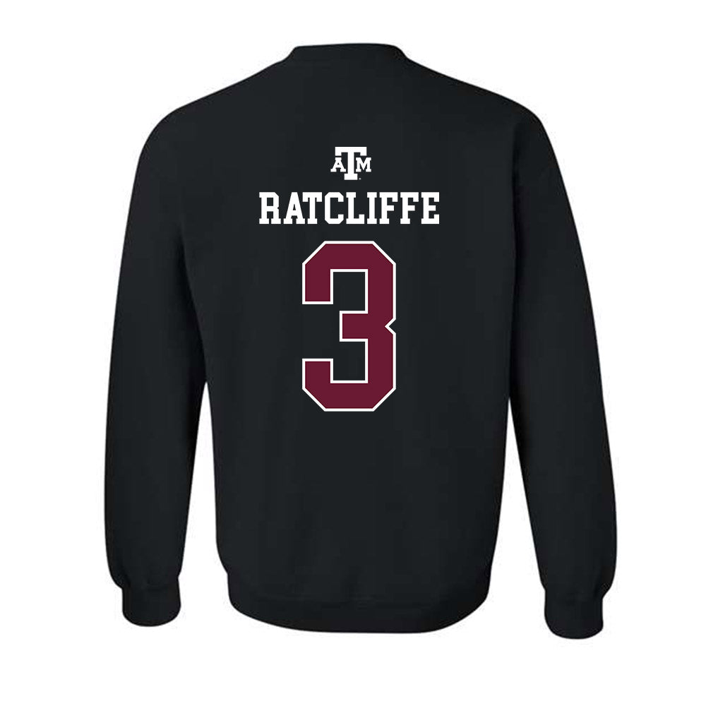 Texas A&M - NCAA Football : Marcus Ratcliffe - Black Out 2026 Crewneck Sweatshirt-1