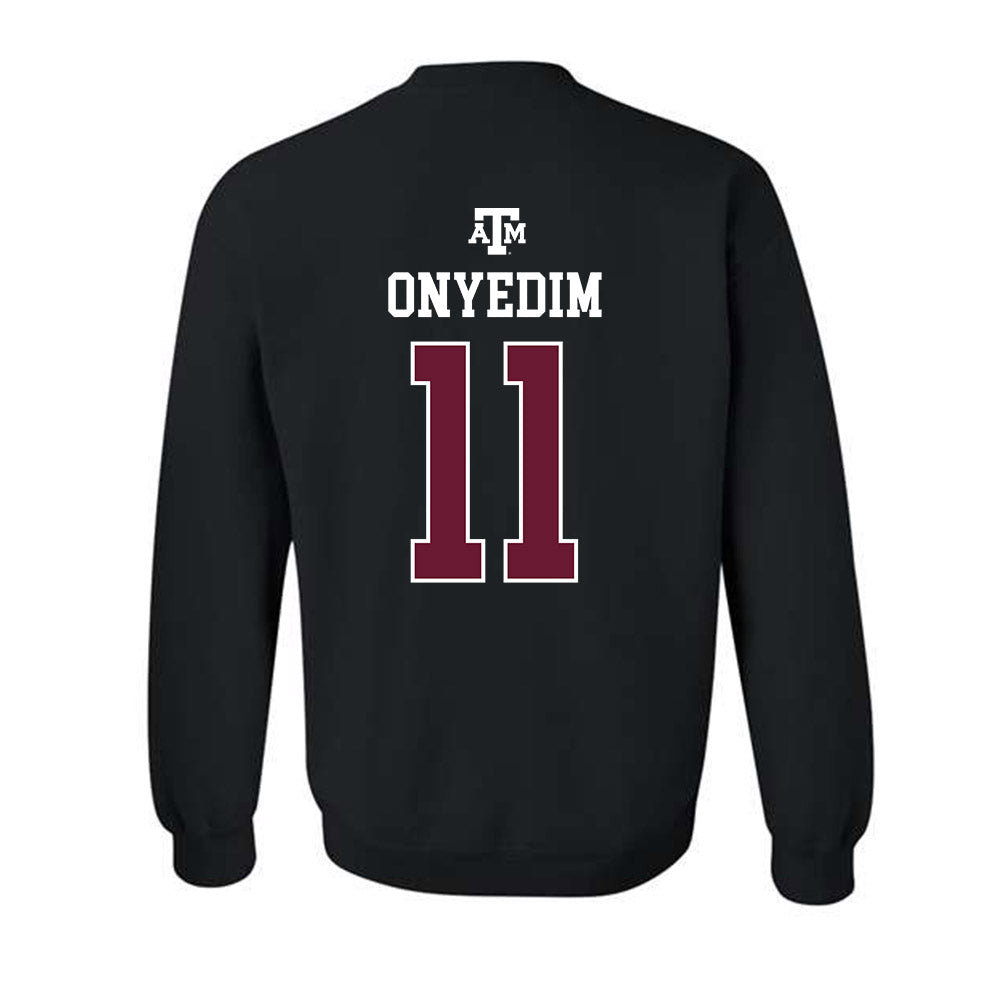 Texas A&M - NCAA Football : Tyler Onyedim - Black Out 2026 Crewneck Sweatshirt-1