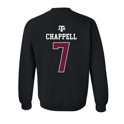 Texas A&M - NCAA Football : Tyreek Chappell - Black Out 2026 Crewneck Sweatshirt-1