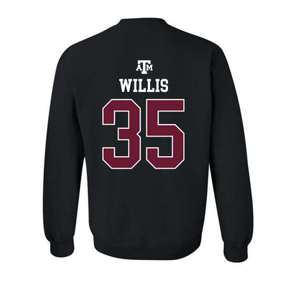 Texas A&M - NCAA Football : Isaiah Willis - Black Out 2026 Crewneck Sweatshirt-1