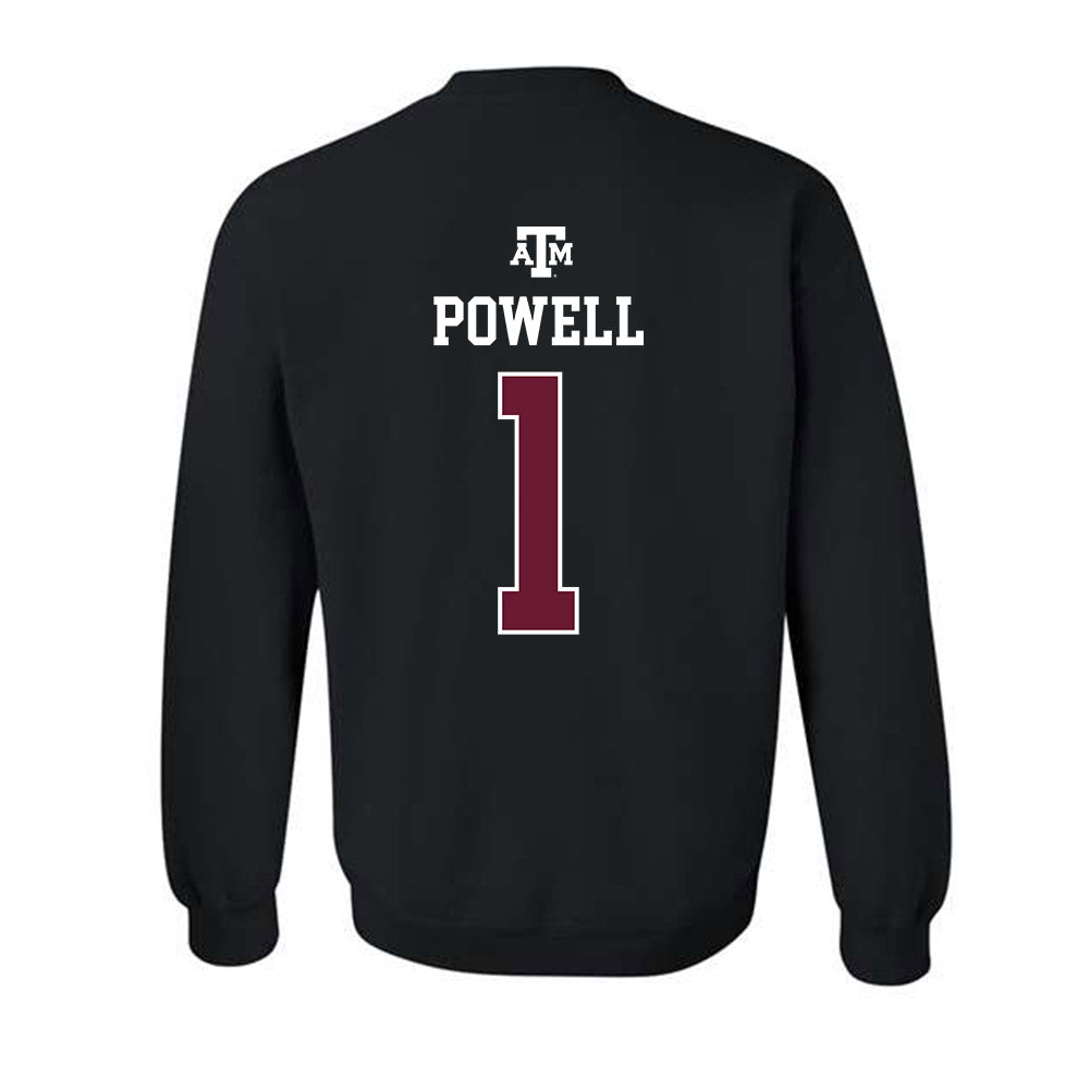 Texas A&M - NCAA Softball : Kennedy Powell - Black Out 2026 Crewneck Sweatshirt-1