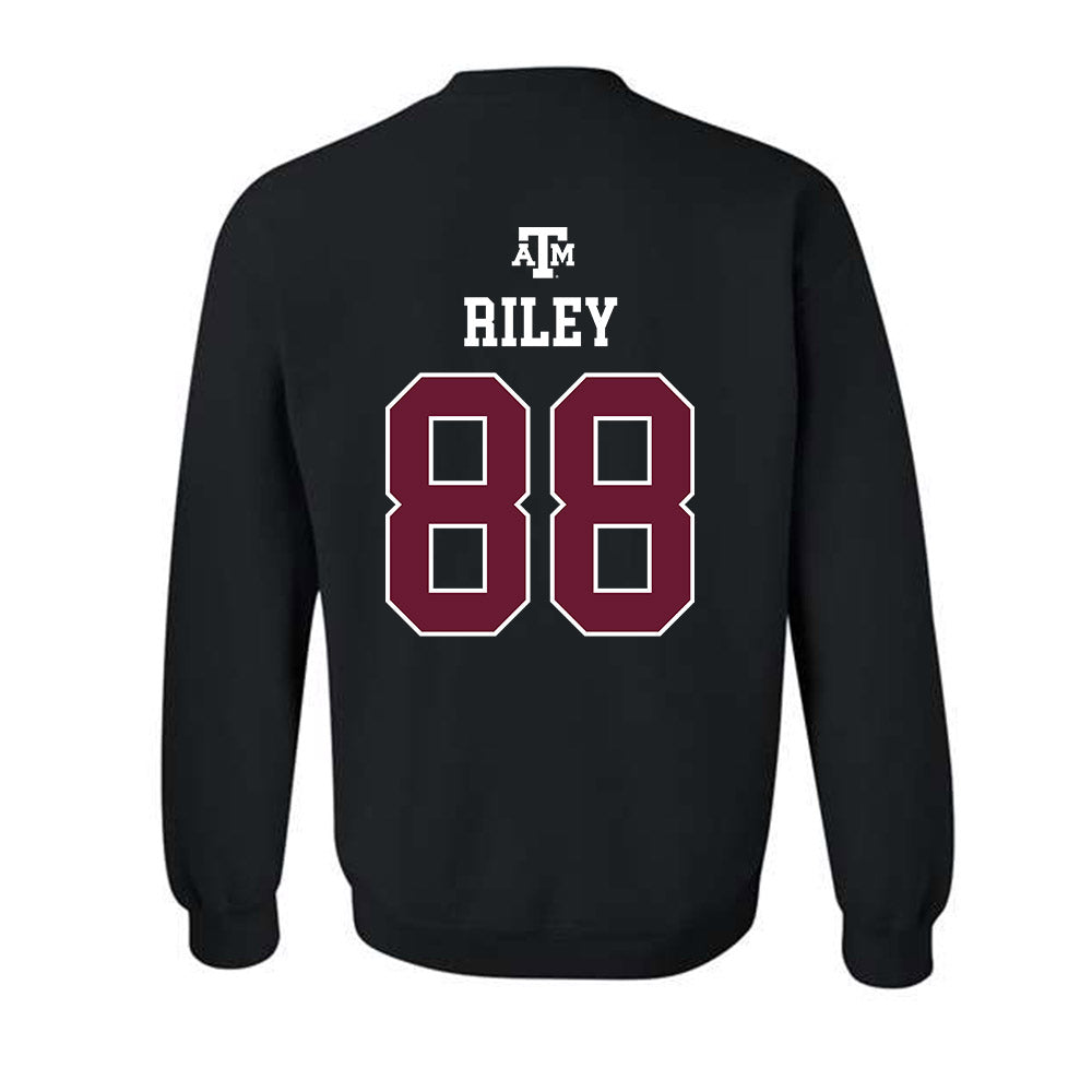Texas A&M - NCAA Football : Micah Riley - Black Out 2026 Crewneck Sweatshirt-1