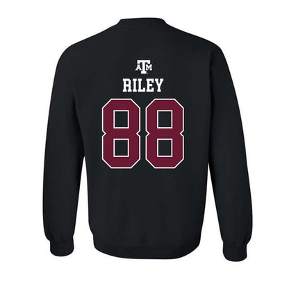 Texas A&M - NCAA Football : Micah Riley - Black Out 2026 Crewneck Sweatshirt-1