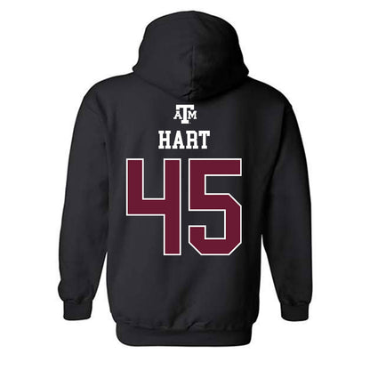 Texas A&M - NCAA Baseball : Chandler Hart - Black Out 2026 Hooded Sweatshirt-1