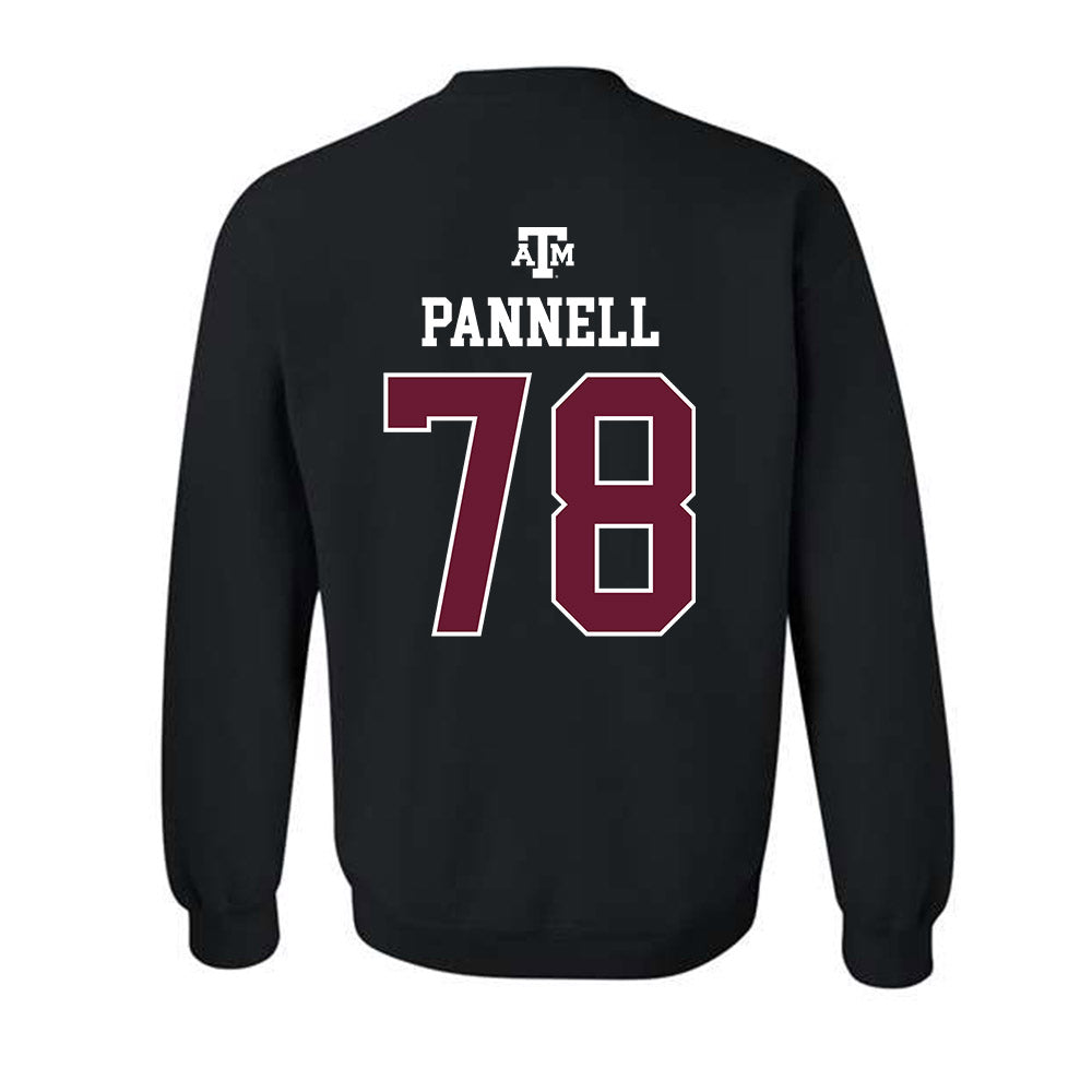 Texas A&M - NCAA Softball : Taylor Pannell - Black Out 2026 Crewneck Sweatshirt-1