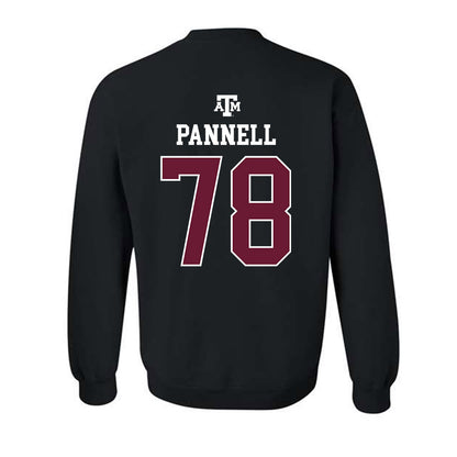Texas A&M - NCAA Softball : Taylor Pannell - Black Out 2026 Crewneck Sweatshirt-1