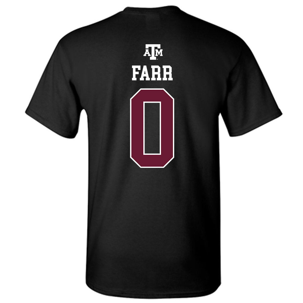 Texas A&M - NCAA Baseball : Sawyer Farr - Black Out 2026 T-Shirt-1