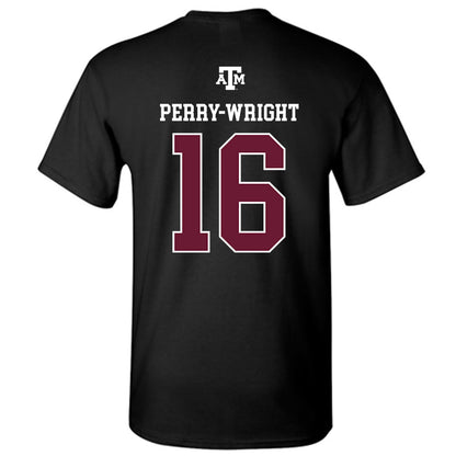 Texas A&M - NCAA Football : Bryce Perry-Wright - Black Out 2026 T-Shirt-1