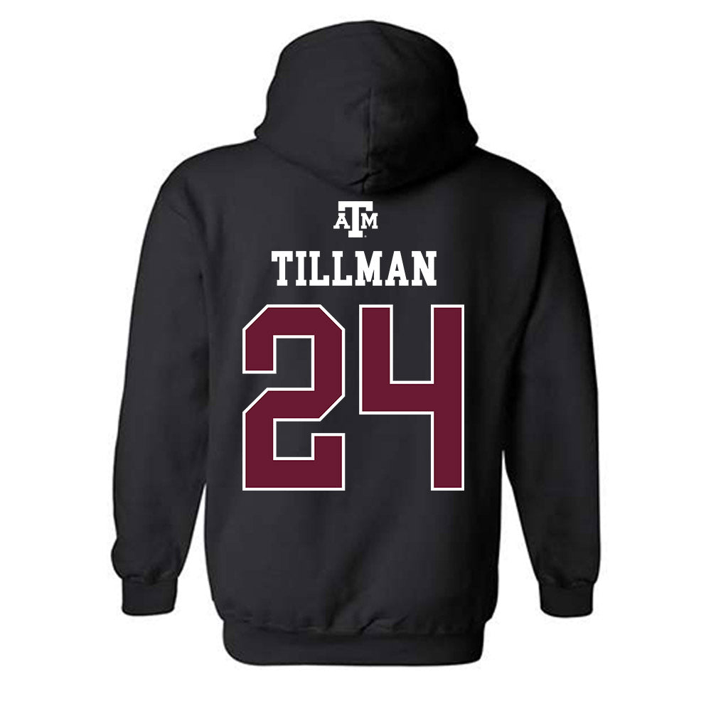 Texas A&M - NCAA Football : Ramarian Tillman - Black Out 2026 Hooded Sweatshirt-1
