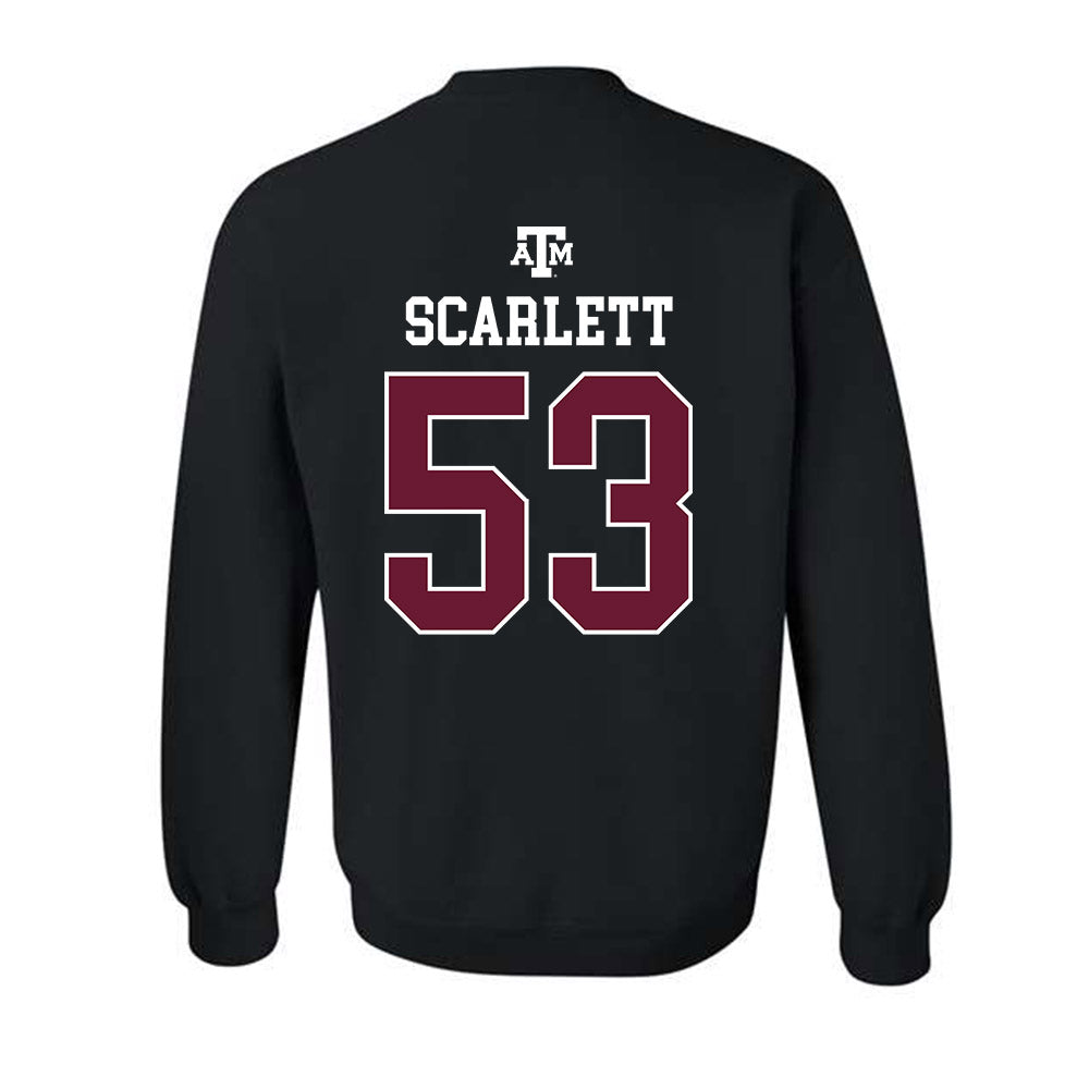 Texas A&M - NCAA Football : Jadon Scarlett - Black Out 2026 Crewneck Sweatshirt-1