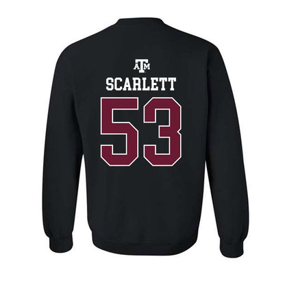 Texas A&M - NCAA Football : Jadon Scarlett - Black Out 2026 Crewneck Sweatshirt-1
