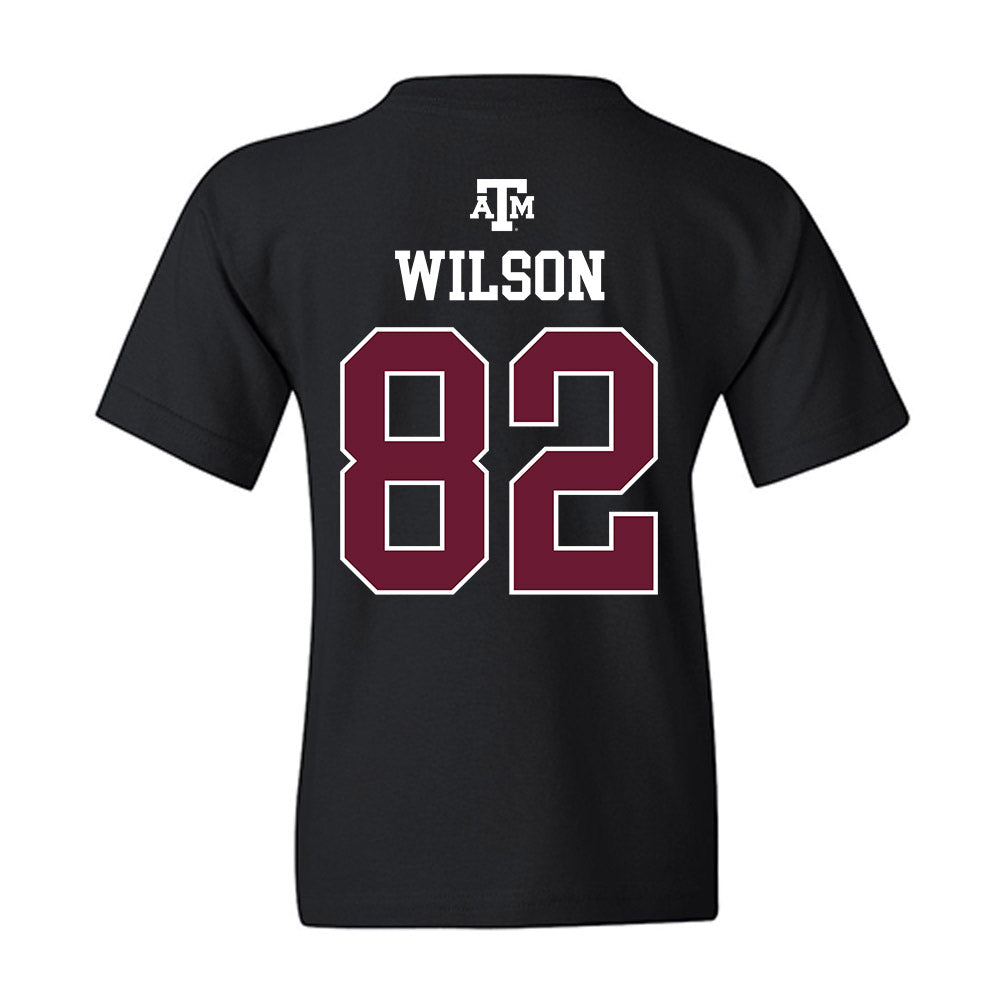 Texas A&M - NCAA Football : Jonah Wilson - Black Out 2026 Youth T-Shirt-1
