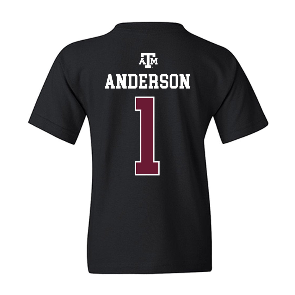 Texas A&M - NCAA Football : Bryce Anderson - Black Out 2026 Youth T-Shirt-1