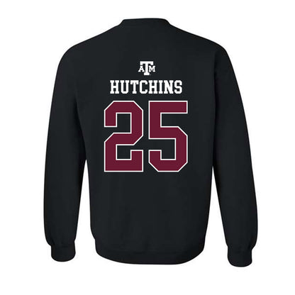 Texas A&M - NCAA Men's Soccer : Savannah Hutchins - Black Out 2026 Crewneck Sweatshirt-1