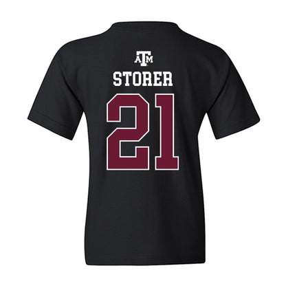 Texas A&M - NCAA Women's Soccer : Holly Storer - Black Out 2026 Youth T-Shirt-1
